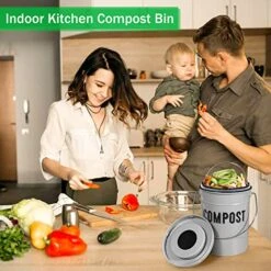 Durmmur Compost Bin Kitchen Counter, Indoor Compost Bin, Includes Inner Bucket With Sealed Ring Compost Pail, Countertop Compost Bin With Lid, Compost Bucket Compost Container, 1.0 Gallon 13 Durmmur Compost Bin Kitchen Counter, Indoor Compost Bin, Includes Inner Bucket With Sealed Ring Compost Pail, Countertop Compost Bin With Lid, Compost Bucket Compost Container, 1.0 Gallon -GENERIC Shop 51Tu9VniU9L