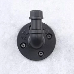 3 Pack Industrial Style Robe Towel Hook Wall Mounted Metal Iron Pipe Coat Hanger Hat Holder Bag Rack For Bathroom Bedroom Kitchen, Rust Free, Black -GENERIC Shop 51VBkz91lXL