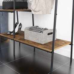 Soges Free-Standing Garment Racks Metal Clothing Rack With Storage Shelvels And Hanging Rod Closet Storage Organizer Clothing Rack Black,UT-011 -GENERIC Shop 51VFPoVQsEL