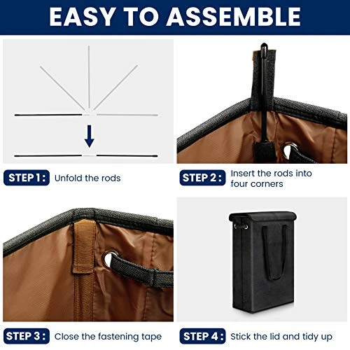 GENERIC Slim Laundry Basket With Lid, Tall Thin Laundry Hamper With Handles, Waterproof Lining Narrow Dirty Clothes Hamper For Bathroom Bedroom Dorm Nursery Organization Storage (45L, Black) 3 GENERIC Slim Laundry Basket With Lid, Tall Thin Laundry Hamper With Handles, Waterproof Lining Narrow Dirty Clothes Hamper For Bathroom Bedroom Dorm Nursery Organization Storage (45L, Black) - Image 3