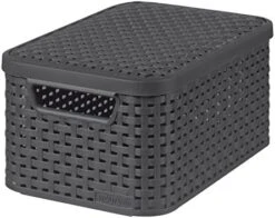 Curver Style 205839 Storage Box Rattan Look Size S With Second-Generation Lid Polypropylene -GENERIC Shop 51WzZN1kPbL. AC 1