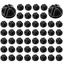 Wire Cube Plastic Connectors 3.6cm/1.417" For Wire Grid Cube Storage Shelving & Mesh Snap Organizer 50pcs - Black