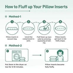 Acanva Square Premium Throw Pillow Inserts With Microfiber Filled, Lumbar Support Decorative Stuffer For Sofa Bed Couch & Chairs, 12x20(4 Count), White -GENERIC Shop 51Xy0dehxyL