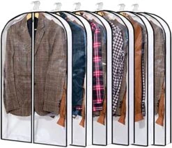 Mskitchen Hanging Clothes Bag With 4" Gusseted Garment Bag (Set Of 6) For Storage Suit Bag For Closet Clear Garment Bags Dress Covers Garment Bags For Suits, Sweaters, Shirts - 24"x 40"x 4"/ 6 Pack -GENERIC Shop 51YJhyuyEL. AC
