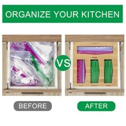 GENERIC Ziplock Bag Storage Organizer And Stasher Reusable Freezer Bags For Kitchen, Ziplock Bag For Drawer Organizer, Stasher Reusable Storage Bags For Kitchen And Drawer (REUSABLES Bags) -GENERIC Shop 51YUxTozrlL