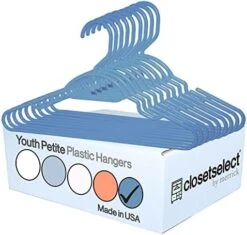 30 Pk Youth Petite Plastic Hangers For Children Clothes Sizes 8 To 14, Petite, Teen, Preteen, Junior, 30 Pack (White) -GENERIC Shop 51YYyRr9jkL. AC