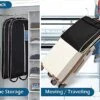 MISSLO 43" Gusseted Suit Bags For Men Travel Hanging Garment Bags Heavy Duty Suit Cover For Women Kids Clothes Shirts Short Dresses Coats, 2 Pack