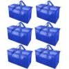 TICONN 6 Pack Extra Large Moving Bags With Zippers & Carrying Handles, Heavy-Duty Storage Tote For Space Saving Moving Storage