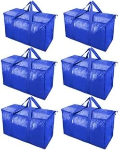 TICONN 6 Pack Extra Large Moving Bags With Zippers & Carrying Handles, Heavy-Duty Storage Tote For Space Saving Moving Storage -GENERIC Shop 51ZMOD8WA7L. AC