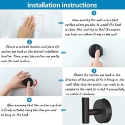 DGYB Large Suction Cup Hooks For Shower Set Of 2 Black Towel Hooks For Bathrooms Waterproof Stainless Steel Suction Shower Hooks For Inside Shower 15 Lb Removable Wall Hooks For Hanging Heavy Duty -GENERIC Shop 51Zrltu9RPL