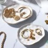 AISBUGUR Jewelry Dish Tray Set Of 2 Large Capacity Trinket Dish For More Jewelry Ring Dish With Beautiful Package And Greeting Card Perfect For Birthday Gifts For Women
