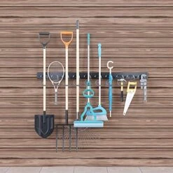 TORACK 64 Inch Garage Hooks Tool Organizer, Adjustable Wall Mounted Garage Hanger Storage System (16 Hooks & 16 Pegs) -GENERIC Shop 51a9NNJDk6L