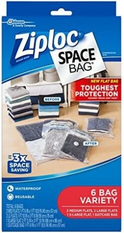 Ziploc Space Bag Clothes Vacuum Sealer Storage Bags For Home And Closet Organization, XL, 6 Bags Total -GENERIC Shop 51aLWjpGEkL. AC