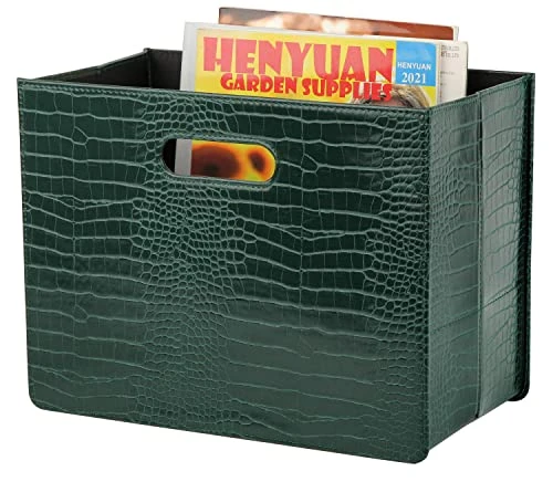 HofferRuffer Magazine Basket Holder, Foldable Magazine Rack, Document File Holder Organizer, File Folder, Newspaper Storage Bin Organizer For Home Or Office, Home Or Office (Green) 1 HofferRuffer Magazine Basket Holder, Foldable Magazine Rack, Document File Holder Organizer, File Folder, Newspaper Storage Bin Organizer For Home Or Office, Home Or Office (Green)