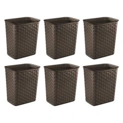 Sterilite Weave 3.4 Gallon Plastic Home/Office Wastebasket Trash Can (6 Pack) -GENERIC Shop 51avIC7z8vL 1