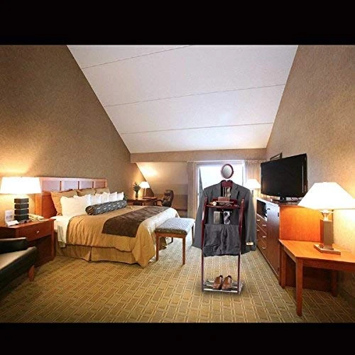 ClosetMate Executive Clothes Valet Stand - Beautiful Solid Hardwood Valet Clothing Hanging System With Mirror, Rack For Shoes, Tray For Cell Phone And Keys, Great Gift 5 ClosetMate Executive Clothes Valet Stand - Beautiful Solid Hardwood Valet Clothing Hanging System With Mirror, Rack For Shoes, Tray For Cell Phone And Keys, Great Gift - Image 5