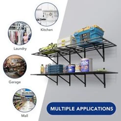 FLEXIMOUNTS 2x6ft Heavy Duty Garage Storage Shelving,1600lbs Weight Capacity, 2-Pack Wall Shelf Garage Organization System, 24-inch-by-75-inch Garage Storage Rack Floating Shelves 9 FLEXIMOUNTS 2x6ft Heavy Duty Garage Storage Shelving,1600lbs Weight Capacity, 2-Pack Wall Shelf Garage Organization System, 24-inch-by-75-inch Garage Storage Rack Floating Shelves -GENERIC Shop 51bGSPFIRcL