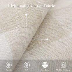 DecorUhome Set Of 2 Throw Pillow Covers, Farmhouse Buffalo Plaid Check Decorative Pillow Covers For Bed Couch Sofa, 18x18 Inches, Cream White And Beige -GENERIC Shop 51bM2FLNdEL