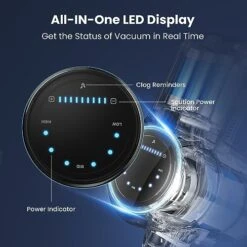 WnkimTech Cordless Vacuum Cleaner, 25Kpa Powerful Cordless Stick Vacuum With 265W Brushless Motor, 45 Min Max Runtime, 6 In 1 Lightweight Vacuum With LED Display For Carpet Hard Floor Pet Hair -GENERIC Shop 51badscXE4L