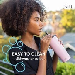 Simple Modern Insulated Tumbler With Lid And Straw | Iced Coffee Cup Reusable Stainless Steel Water Bottle Travel Mug | Gifts For Women Men Her Him | Classic Collection | 20oz | Sweet Taffy -GENERIC Shop 51bndAaYhBL