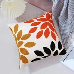 Ficakst Boho Throw Pillow Covers Textured 18x18 Inch Modern Absract Decorative Orange Yellow Black Dahlia Flower Cotton Soft Tufted Pillowcases For Home Outdoor Bedroom Living Room Couch Sofa Bed 1PC 12 Ficakst Boho Throw Pillow Covers Textured 18x18 Inch Modern Absract Decorative Orange Yellow Black Dahlia Flower Cotton Soft Tufted Pillowcases For Home Outdoor Bedroom Living Room Couch Sofa Bed 1PC -GENERIC Shop 51cLa57vAJL