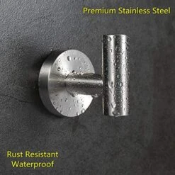 YGIVO 2 Pack Towel Hooks, Brushed Nickel SUS304 Stainless Steel Coat Robe Clothes Hook Modern Wall Hook Holder For Bathroom Kitchen Garage Hotel Wall Mounted (Brushed Nickel) -GENERIC Shop 51cudM9z5xL