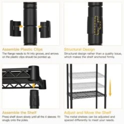 Ulif Heavy Duty Garment Rack, L-Shaped Adjustable Free Standing Closet, Closet Organizers And Storage With 3 Hanger Rods For Bedroom And Cloakroom, 44”W X 35.4”D X 78.3”H, Load Capacity 750LBS, Black -GENERIC Shop 51czAzgoV6L