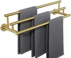 Bath Towel Bars,Towel Hanging 3 Rod/Rail Towel Holder Storage,Wall Mount 24-Inch Towel Rack For Bathroom,GYT6903-LS SUS304 Stainless Steel Brushed Nickel 24 Bath Towel Bars,Towel Hanging 3 Rod/Rail Towel Holder Storage,Wall Mount 24-Inch Towel Rack For Bathroom,GYT6903-LS SUS304 Stainless Steel Brushed Nickel -GENERIC Shop 51d0UaFCSlL. AC