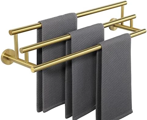 Bath Towel Bars,Towel Hanging 3 Rod/Rail Towel Holder Storage,Wall Mount 24-Inch Towel Rack For Bathroom,GYT6903-LS SUS304 Stainless Steel Brushed Nickel 12 Bath Towel Bars,Towel Hanging 3 Rod/Rail Towel Holder Storage,Wall Mount 24-Inch Towel Rack For Bathroom,GYT6903-LS SUS304 Stainless Steel Brushed Nickel - Image 12