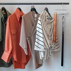 Belt Tie Rack Hanger Removable Metal Hanger With Hooks Shawls Belt Towels Holder Organizer Storage Rack Space Saving, 20 Hooks, 12 X 4 X 3 Inch (Silver, 2) -GENERIC Shop 51dGJDoAH9L