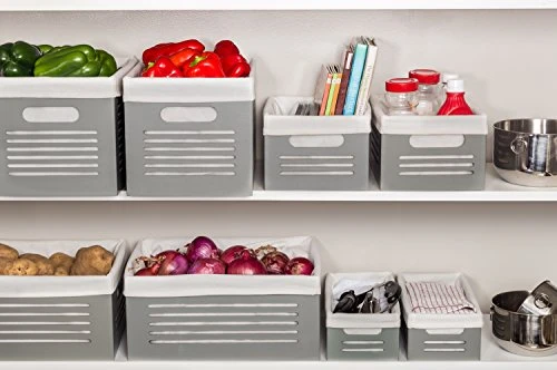 Large Wooden Crate For Storage - Decorative Wood Storage Boxes For Home Books Clothes Toys, This Wood Crate Box / Basket/ Bin Organizer Is Lined With Machine Washable Soft Linen Fabric - Grey, Large 5 Large Wooden Crate For Storage - Decorative Wood Storage Boxes For Home Books Clothes Toys, This Wood Crate Box / Basket/ Bin Organizer Is Lined With Machine Washable Soft Linen Fabric - Grey, Large - Image 5