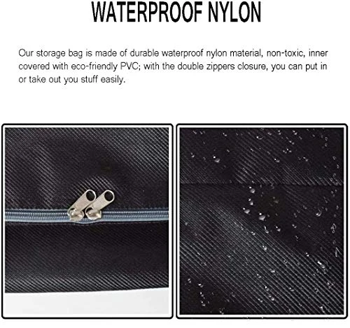 WITERY Large Storage Bag 180L Garden Furniture Cushion With Zip Waterproof Sturdy 600D Oxford Moving Clothes Storage Bags Organizer Bags For Bedding, Duvets, Pillows, Clothes Moving Home 2 WITERY Large Storage Bag 180L Garden Furniture Cushion With Zip Waterproof Sturdy 600D Oxford Moving Clothes Storage Bags Organizer Bags For Bedding, Duvets, Pillows, Clothes Moving Home - Image 2