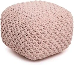 BIRDROCK HOME Square Pouf Footstool Ottoman - Dusty Rose - Knit Bean Bag Floor Chair - Cotton Braided Cord - Great For The Living Room, Bedroom And Kids Room - Small Furniture 14 BIRDROCK HOME Square Pouf Footstool Ottoman - Dusty Rose - Knit Bean Bag Floor Chair - Cotton Braided Cord - Great For The Living Room, Bedroom And Kids Room - Small Furniture -GENERIC Shop 51dfA4s0DCL. AC