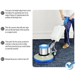 Industrial Floor Polisher Machine 17In&175RPM, Floor Buffer Machine Scrubber With 12M Wire For Business, Hotel, Factory -GENERIC Shop 51dkAwVCO3L