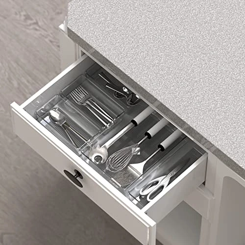 Simple Houseware 20-Pack Clear Plastic Drawer Organizers (6S, 7M, 5L, 1 XL, 1XXL) 6 Simple Houseware 20-Pack Clear Plastic Drawer Organizers (6S, 7M, 5L, 1 XL, 1XXL) - Image 6