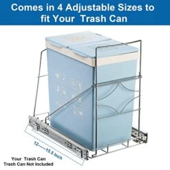 Youeon Pull Out Trash Can Under Cabinet, 16x11x16 Inch Adjustable Slide Out Garbage Shelf, Heavy Duty Under Sink Trash Can Pull Out, Trash Can Slider For Kitchen Cabinet, Trash Can Not Included -GENERIC Shop 51eFXc5Pg9L
