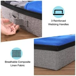 TidyCorner 2-Pack Under Bed Storage Containers, 4.5 Inches Tall Low Profile Underbed Clothes Storage Organizer Bin With Sturdy Sidewalls/Bottom, Under The Bed Storage Bags 2 Storage Thin Bins -GENERIC Shop 51ec9wYjkZL