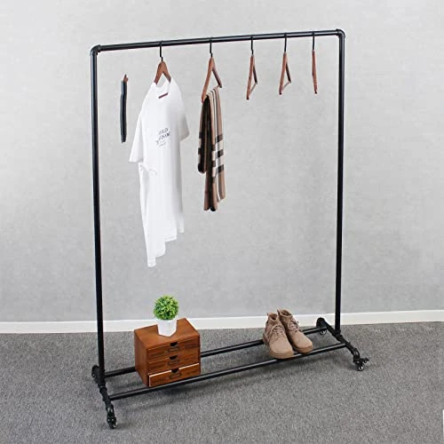 OUBITO Industrial Pipe Clothing Rack,Moden Commercial Grade Pipe Clothes Racks,Storage Rack,Hanging Clothes Retail Display Rack,Heavy Duty Steampunk Garment Racks 1 OUBITO Industrial Pipe Clothing Rack,Moden Commercial Grade Pipe Clothes Racks,Storage Rack,Hanging Clothes Retail Display Rack,Heavy Duty Steampunk Garment Racks