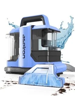 Aspiron Carpet Cleaner Machine, Upholstery Cleaner Machine With 2 Cleaning Tools, Dual Large Tanks, Portable Lightweight Spot Cleaner Machine For Pet Stains, Carpet, Stairs, Couch, Car Seats