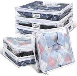 6 Pieces Zippered Storage Bags Clear Sweater Storage Bag PVC Plastic Storage Bags For Blankets Clothes Closet Quilt Pillow Bed Sheet Organizer With Zipper And Label (14.2 X 12 X 3.2 Inch) 16 6 Pieces Zippered Storage Bags Clear Sweater Storage Bag PVC Plastic Storage Bags For Blankets Clothes Closet Quilt Pillow Bed Sheet Organizer With Zipper And Label (14.2 X 12 X 3.2 Inch) -GENERIC Shop 51fn449Y9dL. AC