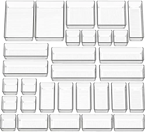 Simple Houseware 20-Pack Clear Plastic Drawer Organizers (6S, 7M, 5L, 1 XL, 1XXL) 8 Simple Houseware 20-Pack Clear Plastic Drawer Organizers (6S, 7M, 5L, 1 XL, 1XXL) - Image 8