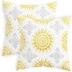 CaliTime Throw Pillow Cases Pack Of 2 Cozy Fleece Mandala Floral Medallion Compass Decorative Cushion Covers For Couch Bed Sofa Farmhouse Decoration 18 X 18 Inches Sage Green Grey -GENERIC Shop 51hZOXTqsNL. AC