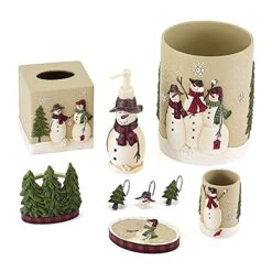 Avanti Linens - Waste Basket, Decorative Trash Can, Holiday Inspired Bathroom Decor (Snowmen Gathering Collection) 17 Avanti Linens - Waste Basket, Decorative Trash Can, Holiday Inspired Bathroom Decor (Snowmen Gathering Collection) -GENERIC Shop 51htulZwXRS
