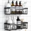 EUDELE Shower Caddy 2 Pack,Adhesive Shower Organizer For Bathroom Storage&Home Decor&Kitchen Organizers And Storage,No Drilling,Rustproof Stainless Steel Bathroom Shelf Organizer,Bathroom Decor Sets