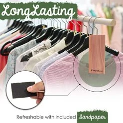 EcoKiwi Cedar Blocks For Clothes Storage - 20 Pack Cedar Hangers - Natural Cedar Wood For Closet Planks - Pet Safe Hanging Cedar Planks With Sandpaper - Scented Closet Freshener Protection & Control -GENERIC Shop 51iZsvEVsfL