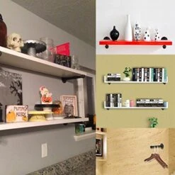 Sumnacon 2 Pcs 7.7 Inch Industrial Pipe Clothes Bar - Heavy Duty Rustic Metal Coat Hanger With Screws, Wall-Mounted Garment Holder Rack For Bedroom/Bathroom/Cabinet/Boutique/Clothing Store, Black -GENERIC Shop 51iddqDBXzL