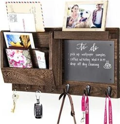 Ziivita Key Holder For Wall - Mail Holder Organizer Wall Mount With Shelf - Hanging Key Rack Hanger With Hooks Decorative For Home Letter Dog Leash Entryway Decor -GENERIC Shop 51j f6jDRTL. AC