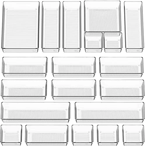 Simple Houseware 20-Pack Clear Plastic Drawer Organizers (6S, 7M, 5L, 1 XL, 1XXL) 7 Simple Houseware 20-Pack Clear Plastic Drawer Organizers (6S, 7M, 5L, 1 XL, 1XXL) - Image 7