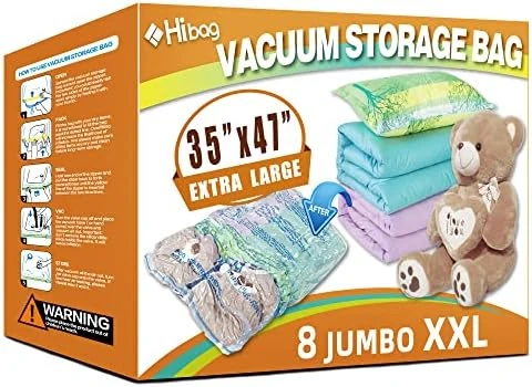 XXL Jumbo 47''X35'' Vacuum Storage Space Saver Bags Extra Large For Blanket, Bedding, Comforters And Huge Stuffed Toy (4 Pack), Clear 12 XXL Jumbo 47''X35'' Vacuum Storage Space Saver Bags Extra Large For Blanket, Bedding, Comforters And Huge Stuffed Toy (4 Pack), Clear - Image 12