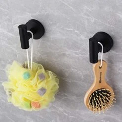 GERZWY Bathroom Matte Black Coat Hook SUS 304 Stainless Steel Single Towel/Robe Clothes Hook For Bath Kitchen Contemporary Hotel Style Wall Mounted 2 Pack AG1107B-BK -GENERIC Shop 51kwZz7DLcL